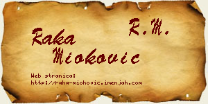 Raka Mioković vizit kartica
